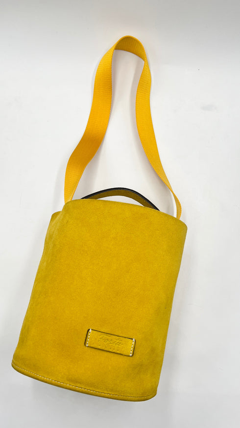 Borsa a secchiello in suede