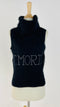 Gilet con scritta in strass