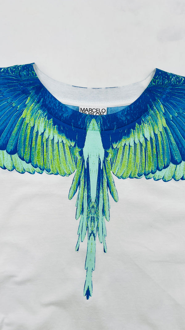 T-shirt collo piume