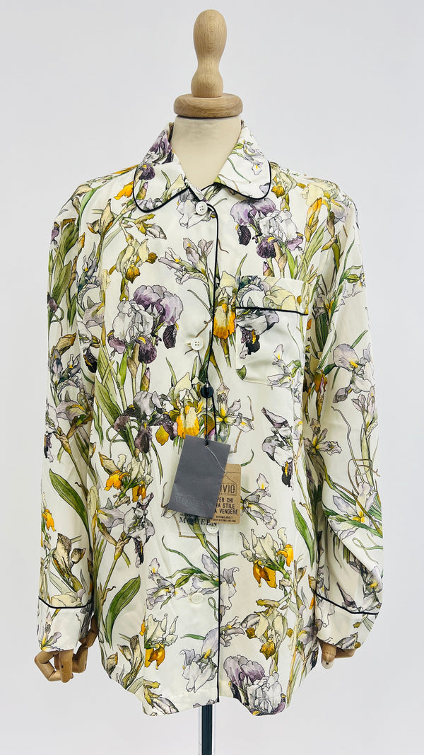 Camicia fiori con cartellino