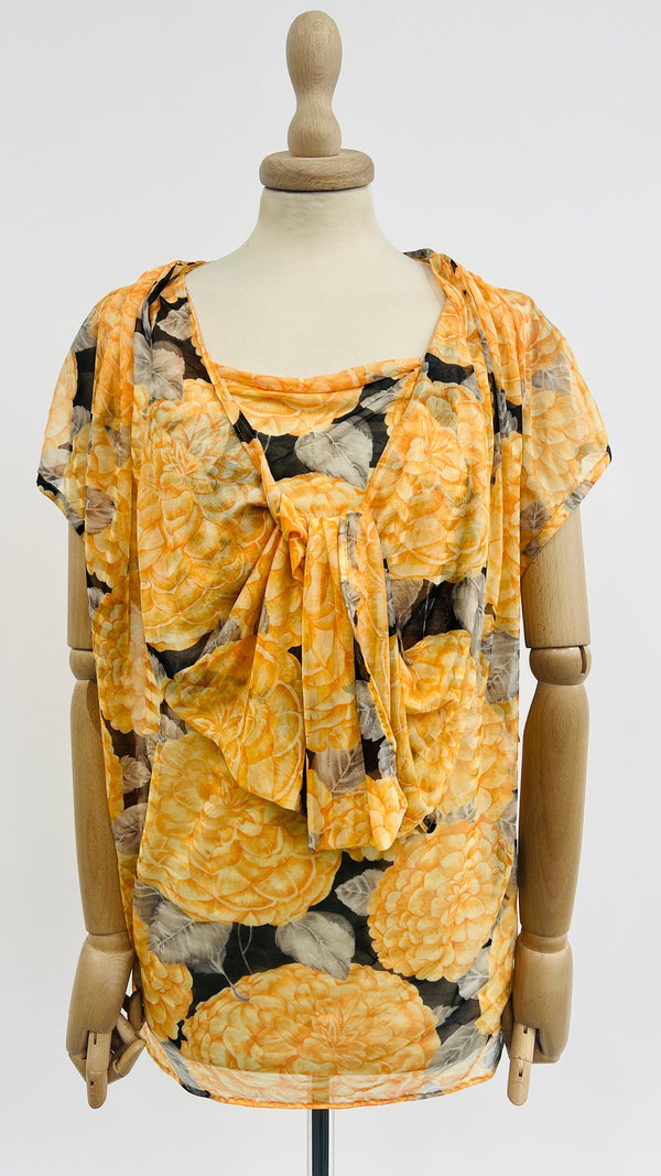 Blusa peonie vintage