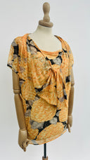 Blusa peonie vintage NIna Ricci