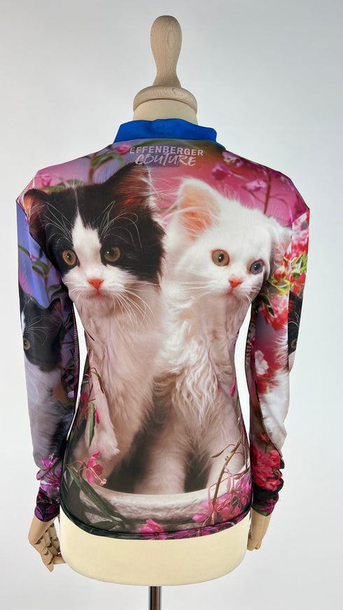 Longsleeve con Gatti in mesh