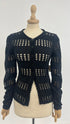 Cardigan maglia traforata