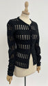 Cardigan maglia traforata