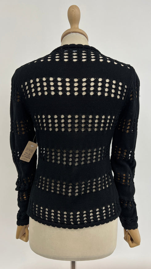 Cardigan maglia traforata