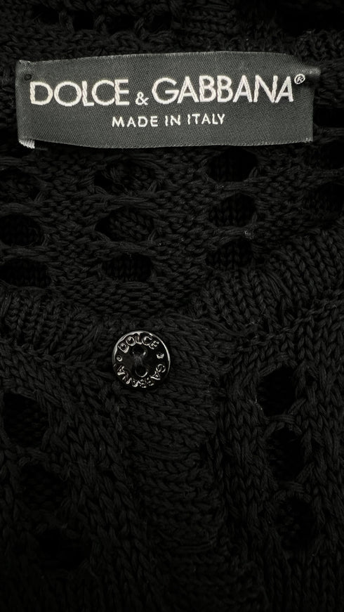 Cardigan maglia traforata
