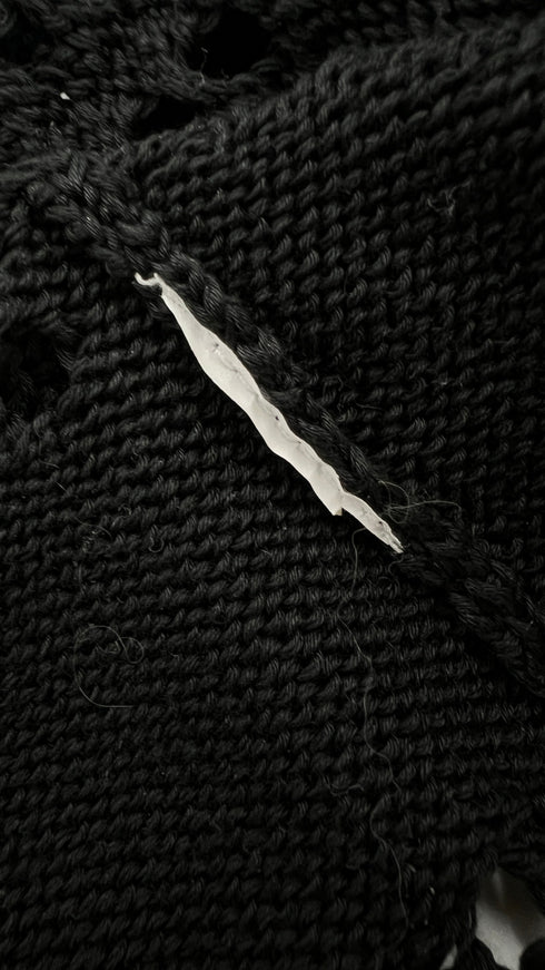 Cardigan maglia traforata