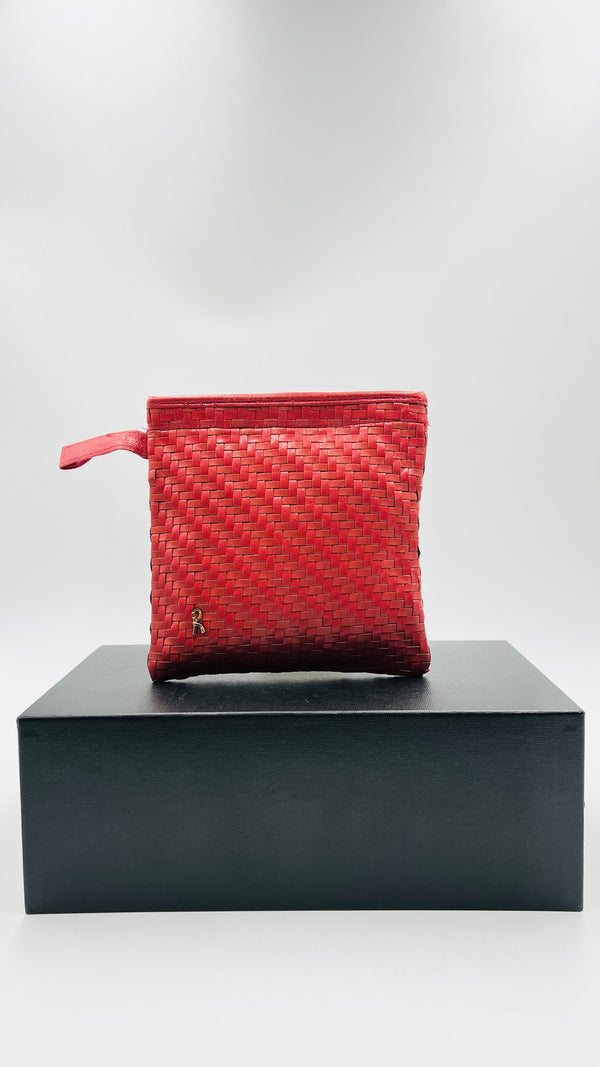 Pochette pelle intrecciata