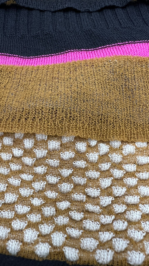Cardigan multirighe