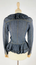 Giacca denim con le balze DOLCE&GABBANA