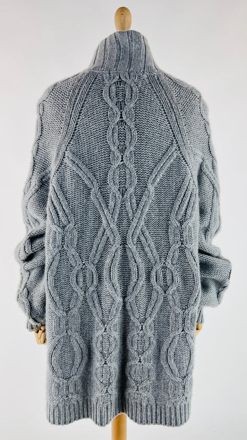 Cardigan a trecce in cashmere