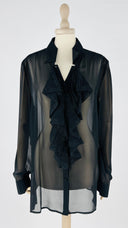 Camicia in 100% seta con le balze Luisa Spagnoli