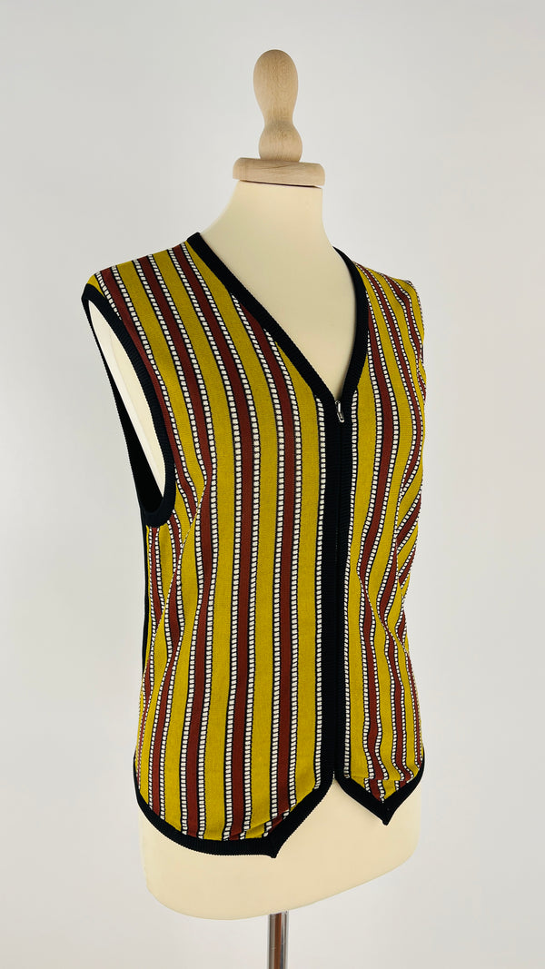 Gilet con zip vintage