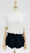 T-shirt con balza
