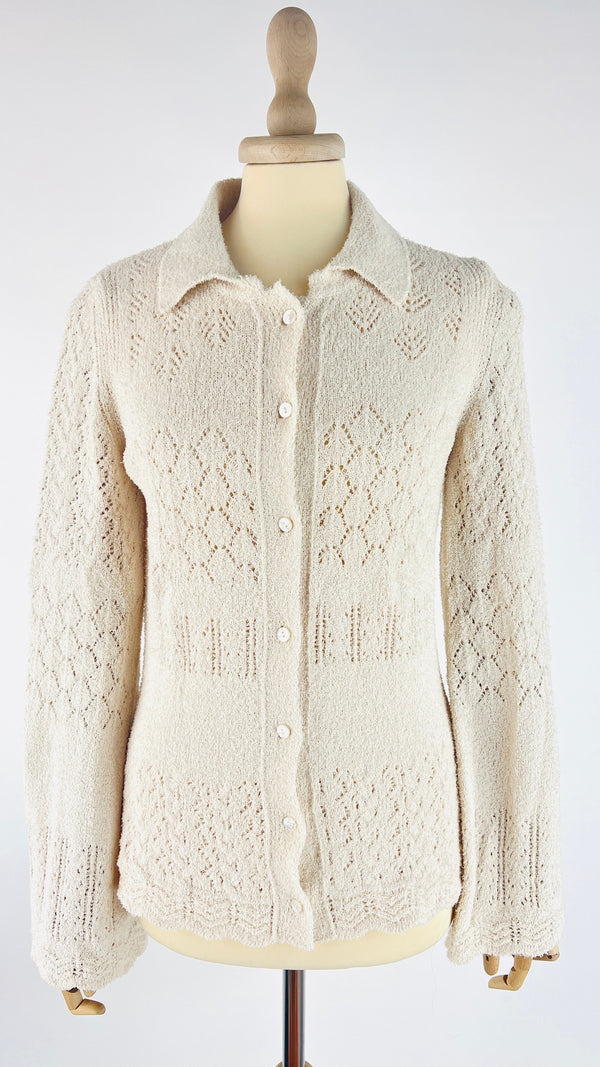 Cardigan motivo traforato