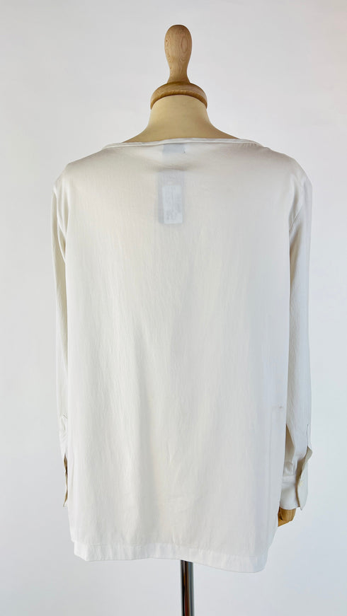 Blusa scollo V in seta
