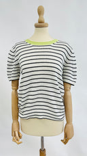 Top a maniche corte colletto verde chiaro PRADA