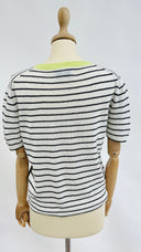 Top a maniche corte colletto verde chiaro PRADA