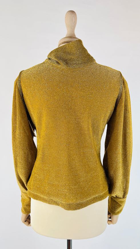 Maglia collo alto dorata
