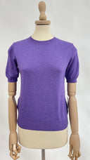 Top a maniche corte viola PRADA