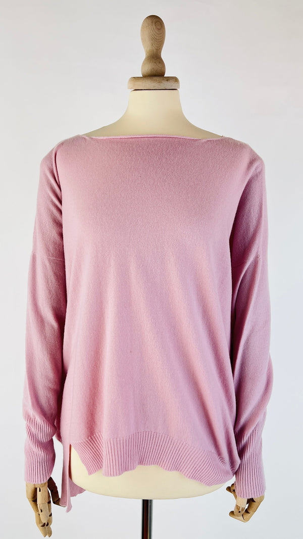 Maglione in lana rosa