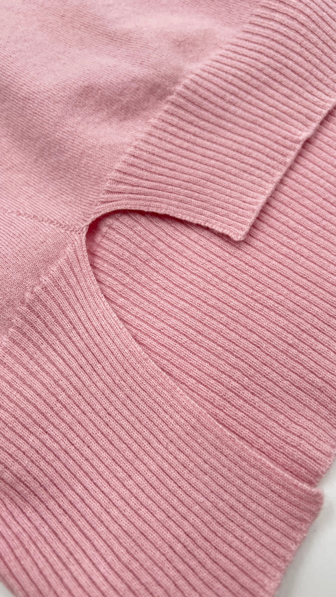 Maglione in lana rosa