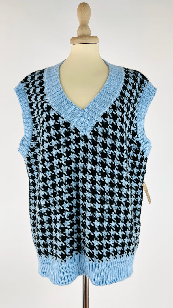 Gilet oversized pied de poule