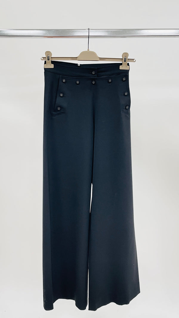 Pantalone gamba dritta neri