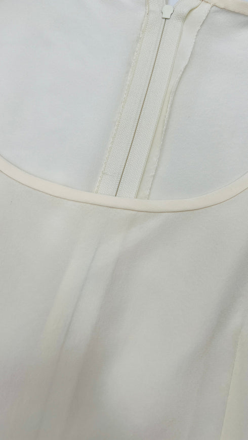Completo con giacca in jacquard bianca