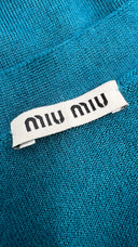 Cardigan misto cashmere e seta Miu Miu