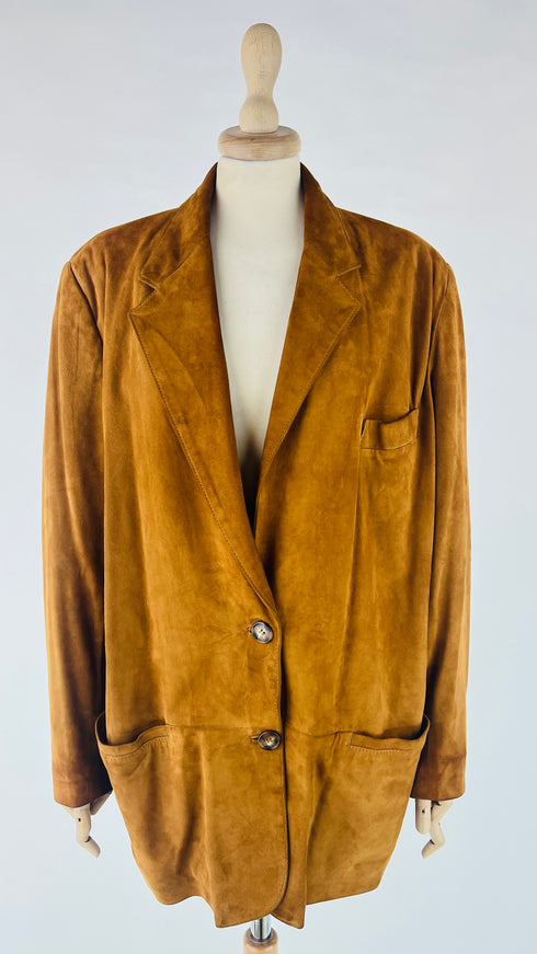 Blazer lungo vintage in suede