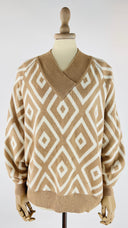 Maglione a rombi Rouge