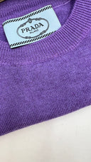 Top a maniche corte viola PRADA