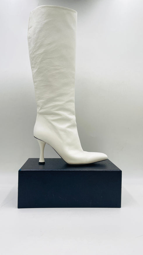 Stivali alti bianchi N.37