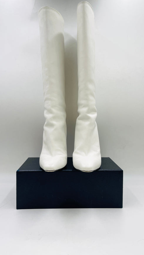 Stivali alti bianchi N.37
