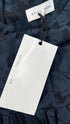 Abito corto in pizzo blu con cartellino