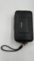 Pochette in pelle nera