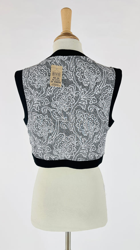 Gilet cropped paisley