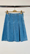 Gonna corta a pieghe in denim