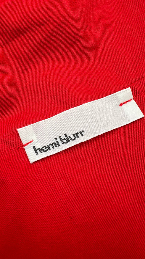 Camicia in popeline con cartellino