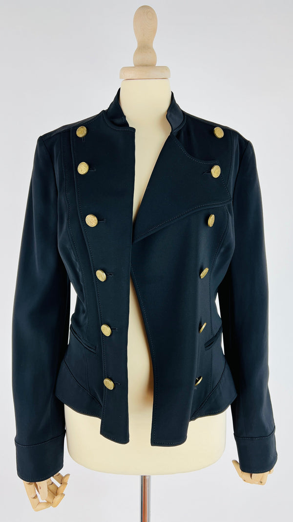 Giacca corta in jersey con cartellino