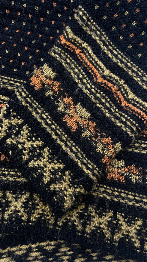 Cardigan jacquard con appliqués