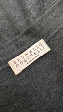 Cardigan grigio 100% cotone Brunello cucinelli
