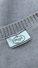 Top a maniche corte azzurro PRADA