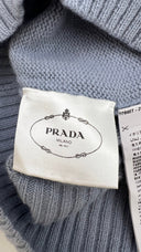 Top a maniche corte azzurro PRADA