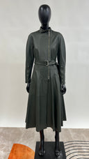 Trench in pelle verde Sportmax