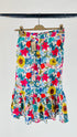 Gonna midi balze e fiori