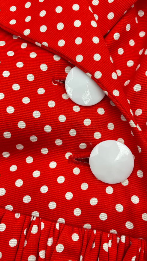 Abito midi vintage a pois