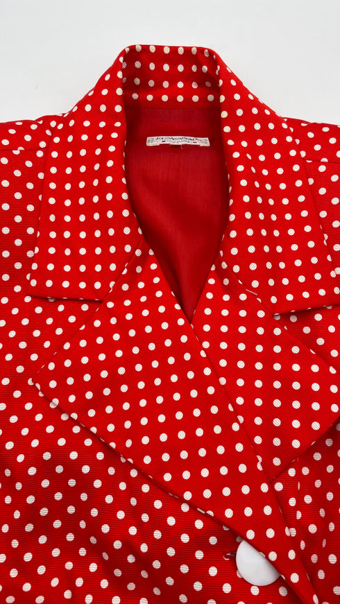 Abito midi vintage a pois
